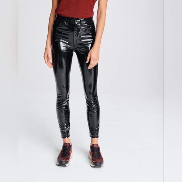 rag & bone Pants - 2. NWT RAG & BONE SUPER HIGH RISE SKINNY VINYL PANTS